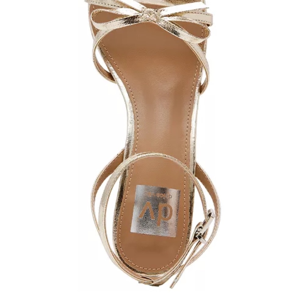 Dolce Vita Gold Heels with Bows - Picture 4 of 10